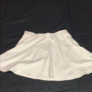 Plus size White skater Skirt